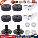 12x Drum Cymbal Felt Pad Sleeve Nut Gasket Kit Replacement Parts (Grey) Newly