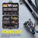 160pcs/Set Fishing Tackles Set Carp Fishing Jig Hooks Connector Space Beans Kit