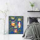 HandPainted Oil Paint Kill Time Picture Colouring Artcraft Firefly Glass Bottle