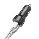 3.1A Black Round Dual Port Car Dual USB Fast Charger Car Charger USB Charger