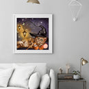 40x50cm Cross Stitch Full Embroidery Kit Halloween Cat Home Art Decor Stamped