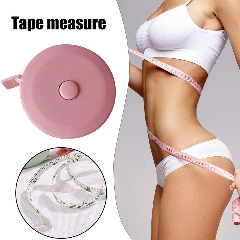 150cm Sewing Tape Measure Retractable Body Height Measuring Meter (Pink) Newly