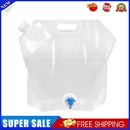 Portable Outdoor Folding Collapsible Water Bags Drinking Carrier (White 5L)