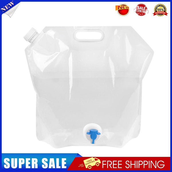 Portable Outdoor Folding Collapsible Water Bags Drinking Carrier (White 5L)