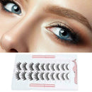 10 Pairs Eyelashes Tweezer Long Lashes Set Waterproof Popular Eyeliner I3V0