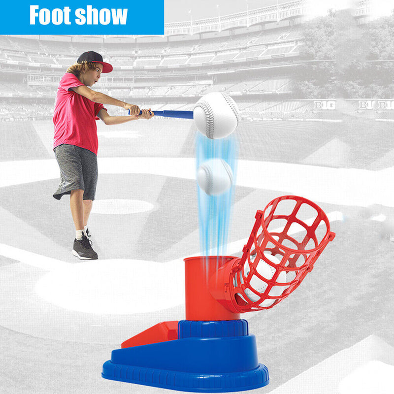 Automatic Baseball Ball Machine Set Kids Baseball Practice Launcher Sports Toys