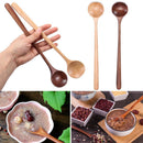 Japanese-Style Porridge Long Handle Soup Scoops Wooden Spoon Tea Spoons