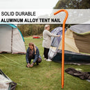 Ground Nail Aluminium Alloy Tent Accessories with Hooks for Camping Hiking Beach