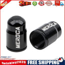 2pcs Bicycle Valve Stem Caps Aluminum for MTB Road Bike (American Black)