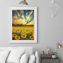 5D DIY Diamond Painting Sunflowers Full Round Drill Canvas Wall Drawing Mos