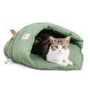 Cute Cat Tent Triangle Warm with Handle Removable Cave for Small Medium Pet