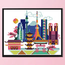 Part Embroidery Tokyo Counted Cross Stitch 14CT 2 Strand Cotton Crafts