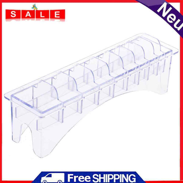 10 Grid Guide Limit Comb Storage Box Universal Hair Clipper Rack Organizer Case