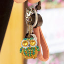 4pcs DIY Diamond Painting Special Shape Full Drills Owl Pendants Bags Key Chains
