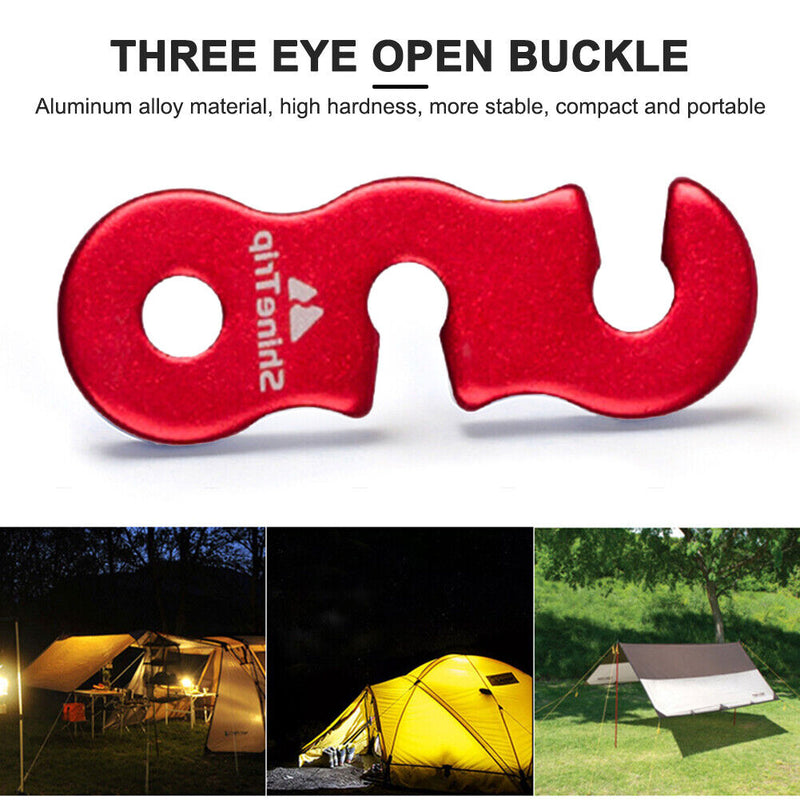 10pcs Outdoor Camping Rope Paracord Cord Rope Stopper Adjustable Fixed Buckle