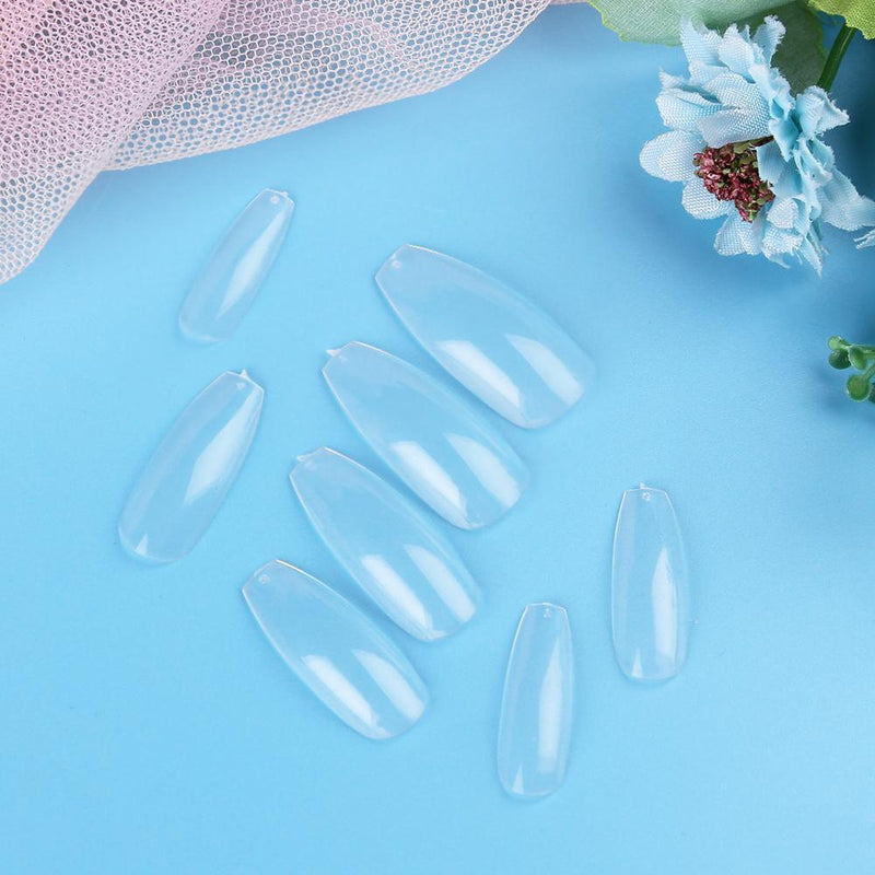 Artificial Fingernails, Square, Transparent, 500-Piece