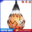 Football Net Bag Nylon Soccer Basketball Volleyball Carry Bag (Black White)