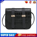 Fashion Women Shoulder Bag PU Ladies Small Square Messenger Pouch (Black)