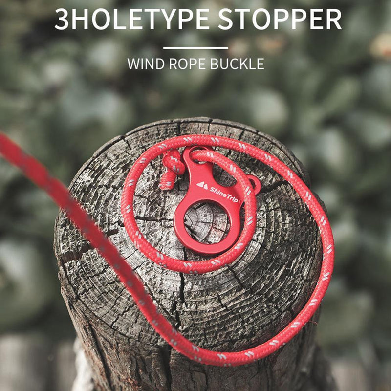 ShineTrip 10x Outdoor Camping Tent Rope Buckles Tensioner Fastener (Red)