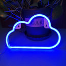 Cartoon Cloud Sign Neon Light USB Battery Operated Art Hanging Lamp (Blue) Newly