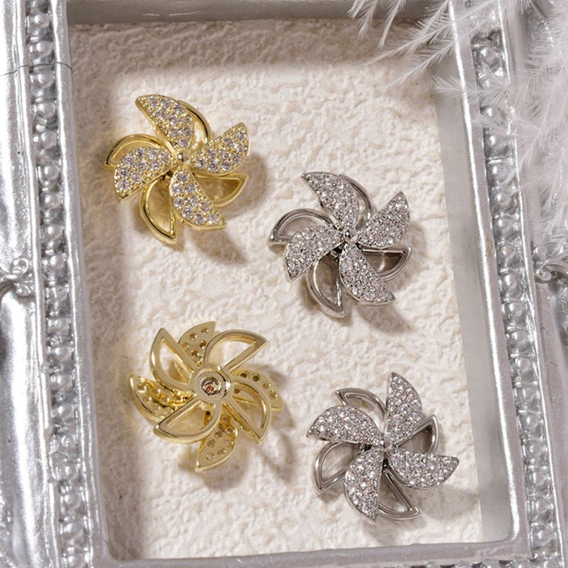 Windmill Double-layer Nail Art Decoration Jewelry Flash Luxury Accessories