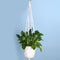 White Plant Hangering Basket Flowerpot Net Holder Gardenpot Lifting Rope