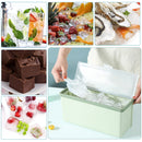 Ice Tray - Ice Cube Tray with Lid and Bin (3 Trays 1 Ice Bucket & Scoop)