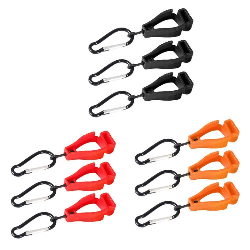9pcs Glove Grabber Clamp Catcher Safety Working Clip Holder Hanger (Red)