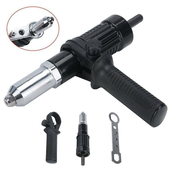 Professional Electric Rivet Nut Gun Adaptor Insert Cordless Power Drill Tool #