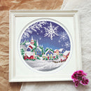 DIY 11CT Cross Stitch Stamped Winter Scenery Needlework Kit 35x35cm (5256) Newly