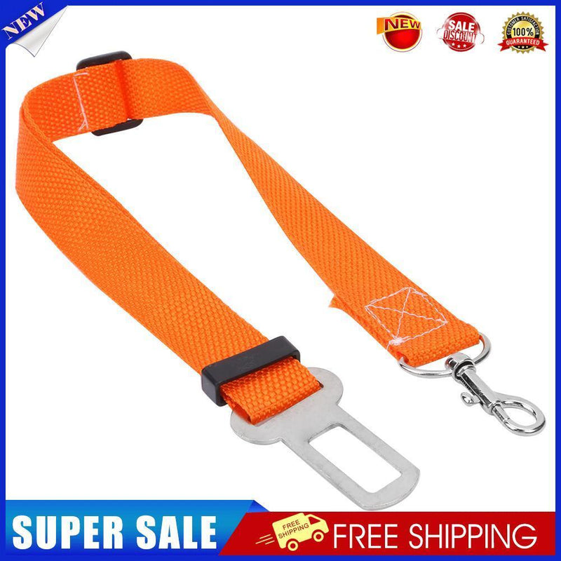 Car Pet Dog Seat Belt Puppy Safety Seatbelt Dog Harness Lead Clip (Orange)
