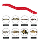 50pcs/Set Worm Soft Lure Earthworm Fishing Artificial Rubber Baits Shrimp Tac