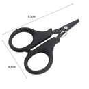 Fishing Plier Scissor Stainless Steel Line Cutting Fishing Tools (Black) Newly