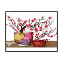 Partial Embroidery 2 Strand Kit 14CT DIY Stamped Cross Stitch Color Flowers Gift