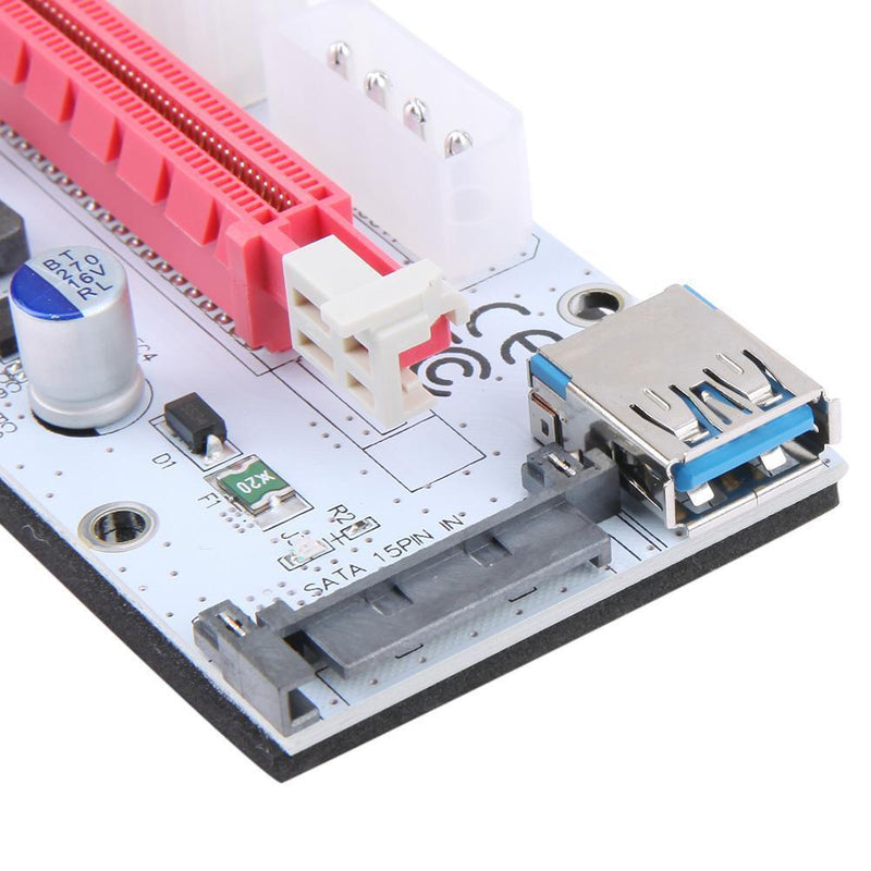 60cm 008S PCI-E Riser1X 16X USB3.0 Adapter Card Cable Wire for BTC Miner