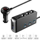 4 USB Plug Phone Charger Car Cigarette Lighter Power Adapter Car Charger Socket