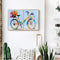 2 Panels Bike Oil Paint By Numbers Kits Canvas Drawing DIY Coloring Picture Art