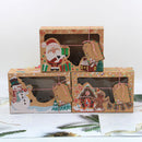 Kraft Paper Box Clear Windowed Christmas Cookie Cookies Snacks Package Gift Box