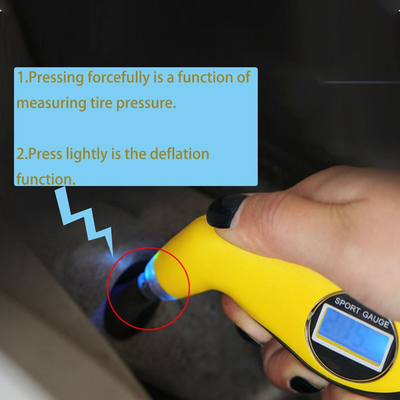 Electronic Monitor System Pneumatic Tester Lcd Barometer Tire Pressure