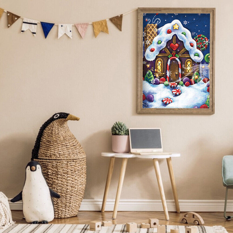 5D Diamond Painting DIY Christmas Cabin Full Drill Round