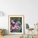Full Embroidery Set Cross Stitch Thread Needlework Kit 11CT Lake Flower Art