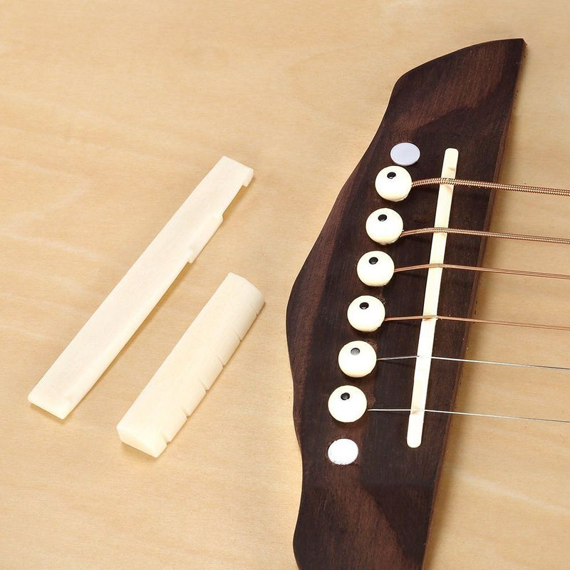 Easy To Install Plastic Acoustic Guitar Parts Bridge Pins & Nut & Saddle