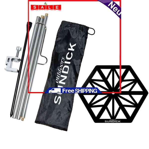 SUNDICK Light Stand Outdoor Camping Folding Lamp Pole Aluminum Alloy Stand