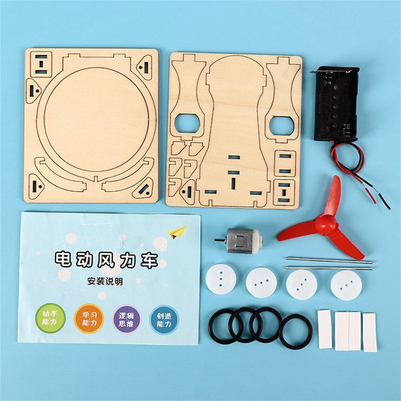 Educational Science Wind Power Electric Car Kit Physics Experiments Circuit