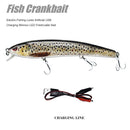 Electric Fishing Lures Artificial USB Charging Minnow LED Freshwater Bait Newly