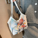 Large Capacity Women Handbag Daily Oil Painting Shoulder Tote Bag (Style 3)