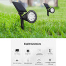 12LED Solar Lamp Outdoor Spotlight Colorful Ground Plug Light (Warm White) Newly