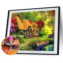 Garden Bungalow Diamond Paintings Hanging Rhinestone + Canvas 5D Diamond DIY Painting