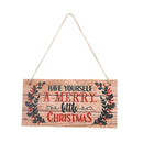 Hanging Wood Plaque Merry Christmas Wooden Door Hanging Sign Wall Art