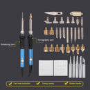 28 in 1 Wood Burning Kit with Soldering Iron + Tips + 2 Stencils + Pen Hold